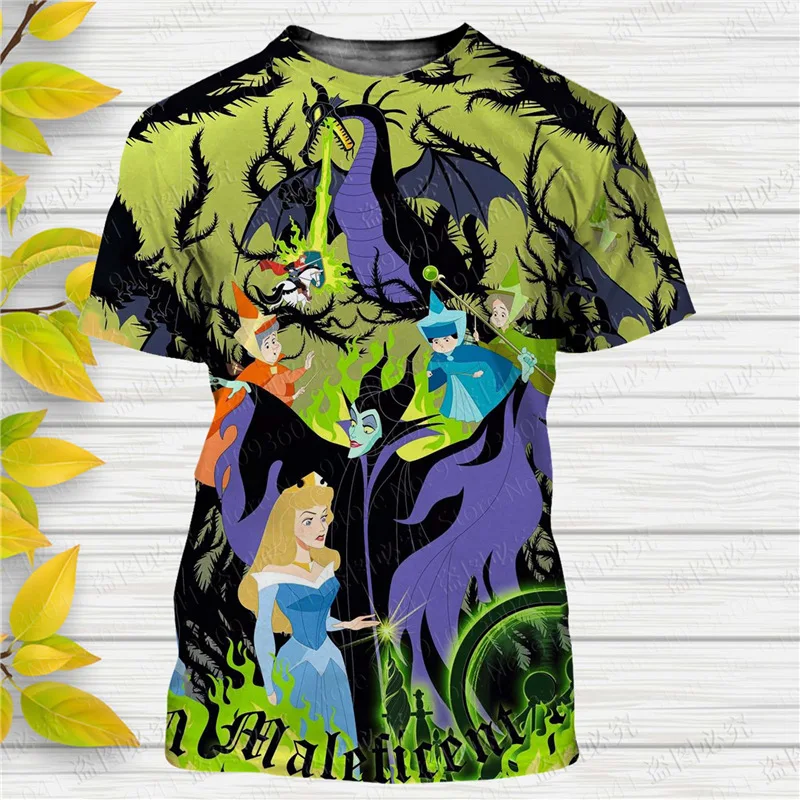 Classic Maleficent 3D print Disney t shirt  men women casual style Summer Casual Streetwear Tee Tops Cartoon