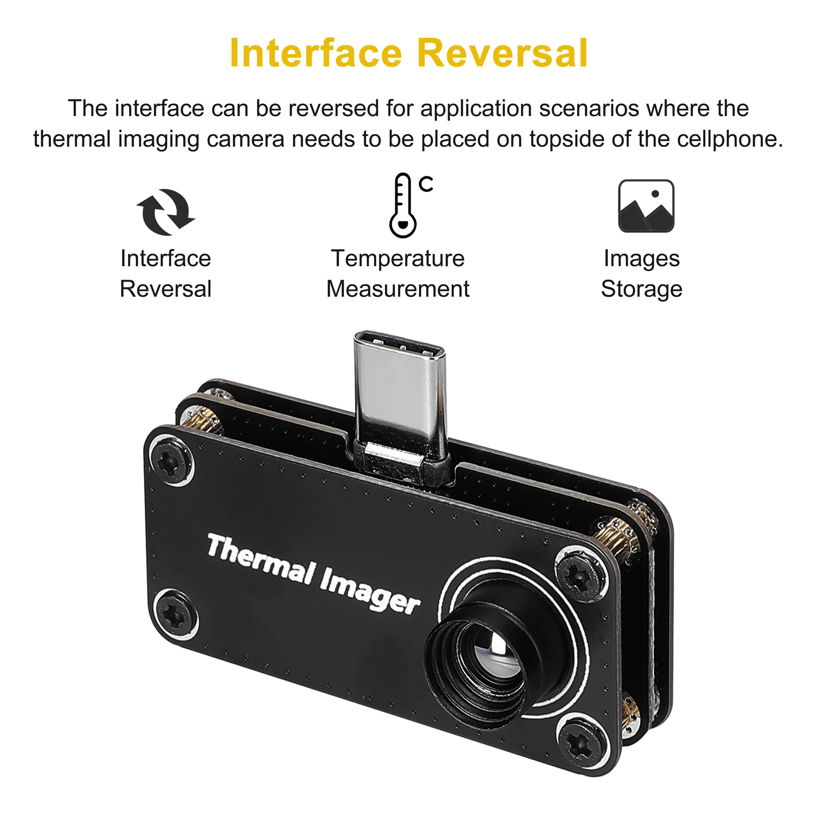 Type-C Interface 32*32 Resolution Infrared Thermal Imager Tempreature Measurement Meter Cellphone for Android Mobilephone