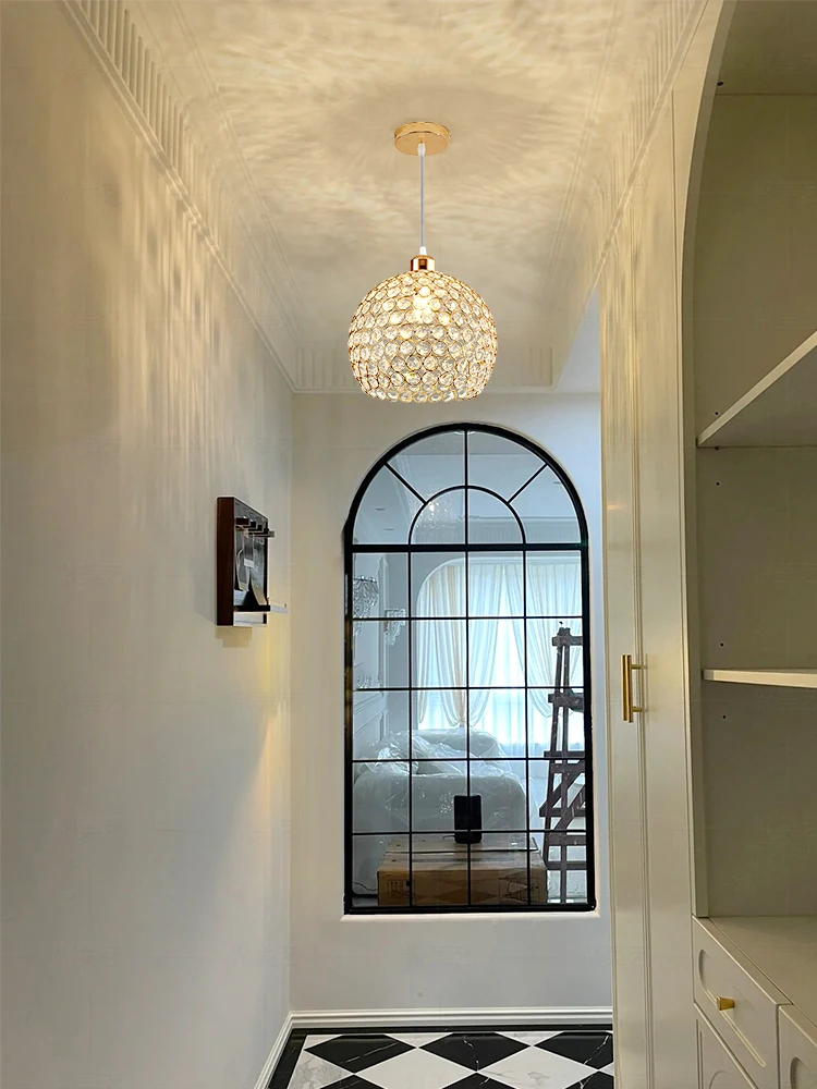 

Люстра для входа в коридор, французский свет, роскошная хрустальная лампа