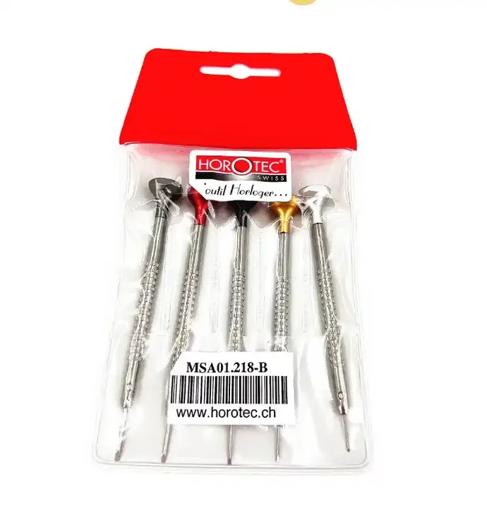 5PCS metal screwdriver set,  HOROTEC MSA0.1218-B watch repair tool