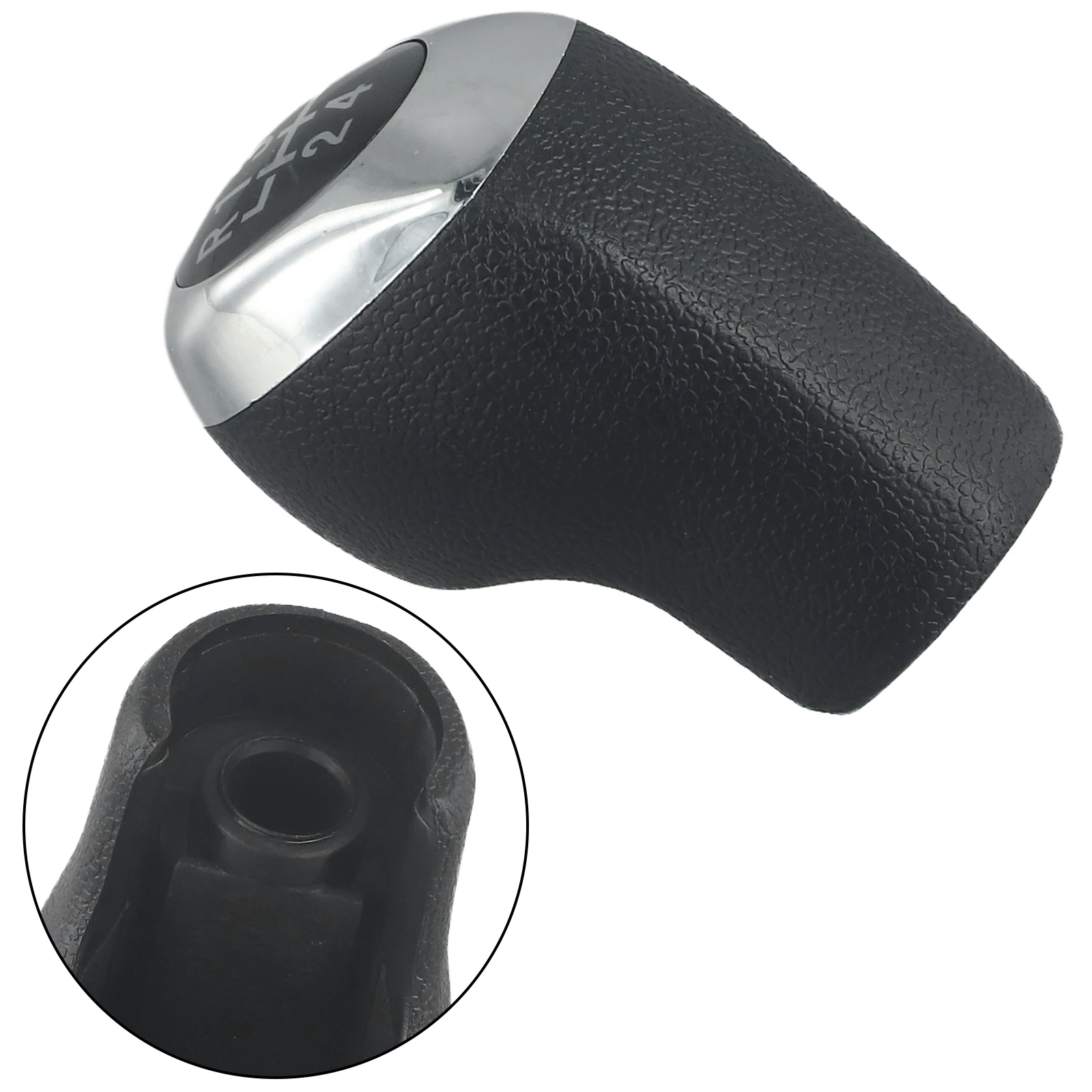 

MT Gear Shift Knob Black Silver Manual Gear Shift Knob High Universality Precise Fitment Complete Set Easy Installation
