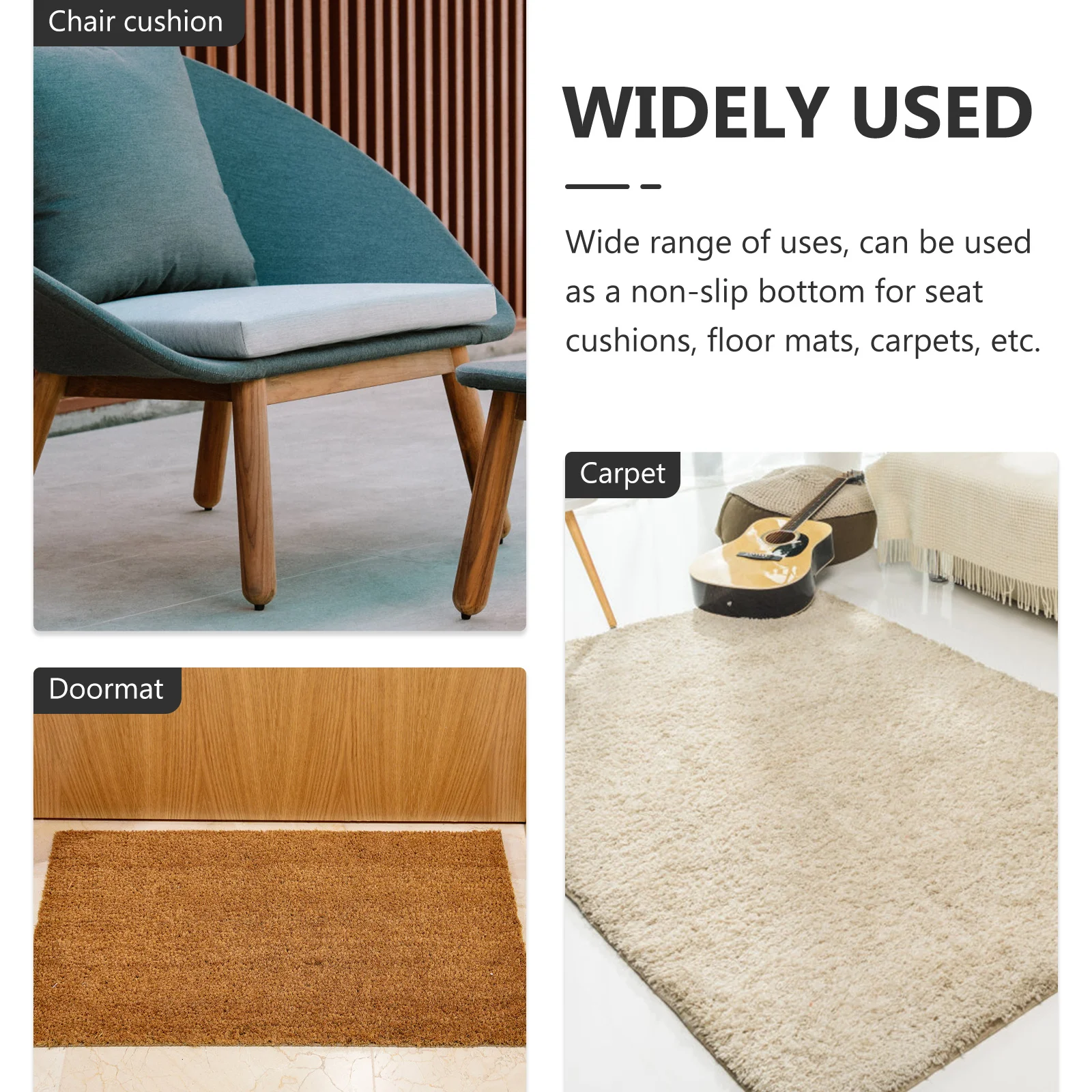 12 قطعة منصات البساط عدم الانزلاق البساط الشريط مكافحة الشباك السجاد ملصقات قابل للغسل الكلمة حصيرة وسادة لملصقات السجاد الرخام صفح #4