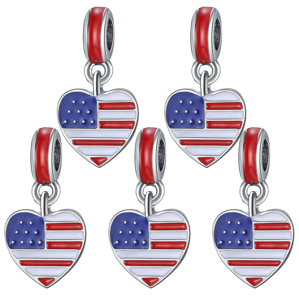 

5 шт., подвески с американским флагом, уникальная форма, сделай сам, изготовление ювелирных изделий, ожерелье, браслет, серьги, аксессуары, аксессуары для подвесок