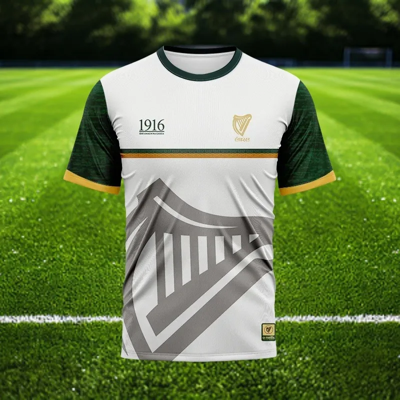 2024 Summer 3D Printed Sports Football T-Shirt Collins Commemoration Jersey Ireland Men's Football Jersey Top