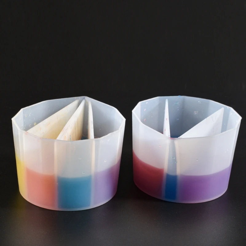 New DIY Resin Tools Silicone Cup for Making Craft Reusable Pigment Coloring Toning Cup Crystal Epoxy Dispensing Cup