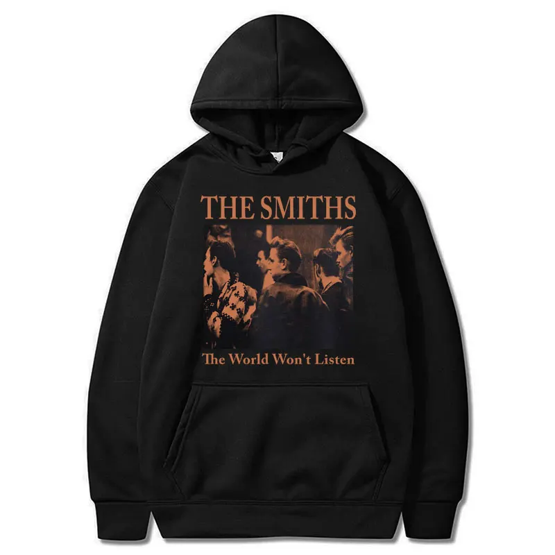 

Rock Band The Smiths Vintage Print Hoodie 1980 Morrissey Men Women Gothic Clothes Oversized Hip Hop Casual Sweatshirt Streetwear