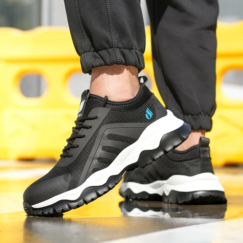 غطاء صلب لأصبع القدم أحذية أمان الرجال مكافحة سحق المضادة للثقب أحذية عمل موضة أحذية رياضية الإناث أحذية واقية الأمن