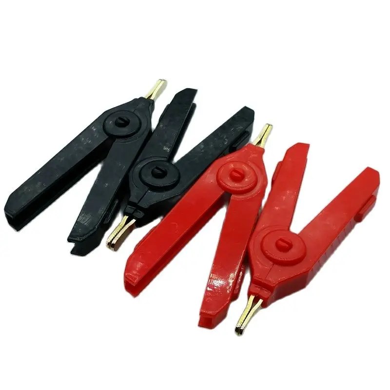 Alligator Clip 4 Wire Type LCR Clip Kelvin Test Clip Wide Jig Opening 10mm Caliber 4Pcs/Lot
