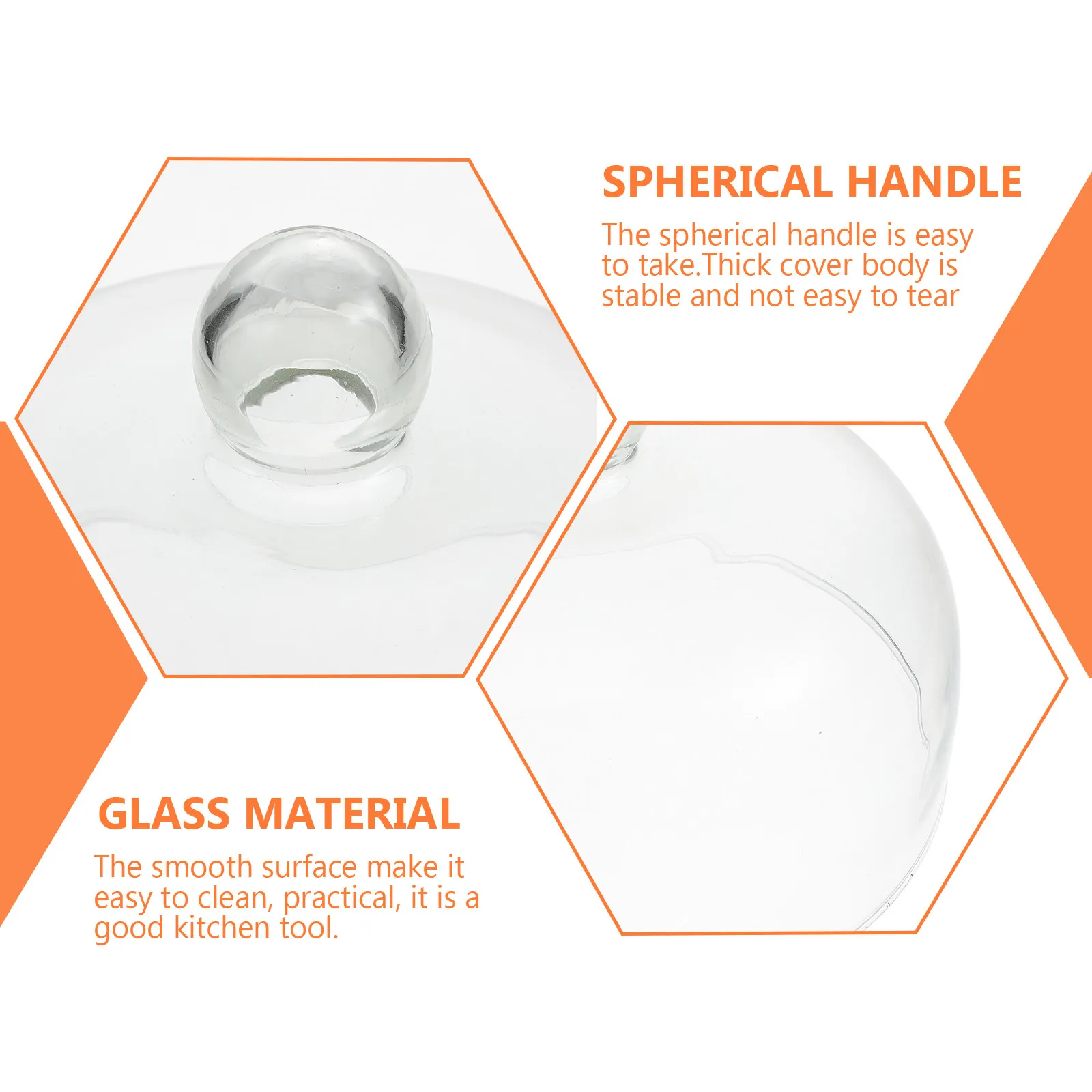 

Clear Glass Cake Cover Transparent Food Fresh-Keeping Dustproof Pastry Display Shield Protective Holder Home Party Storage Tool