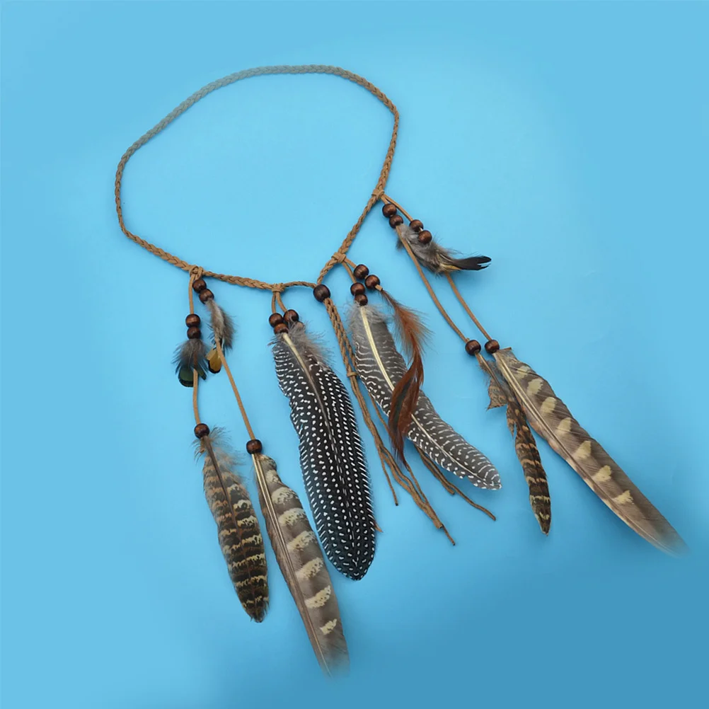 

2Pcs Bohemia Plume Headbands Women Handmade Tassel Hair Accessories Festival Party Costume Ethnic Hairband Decoration