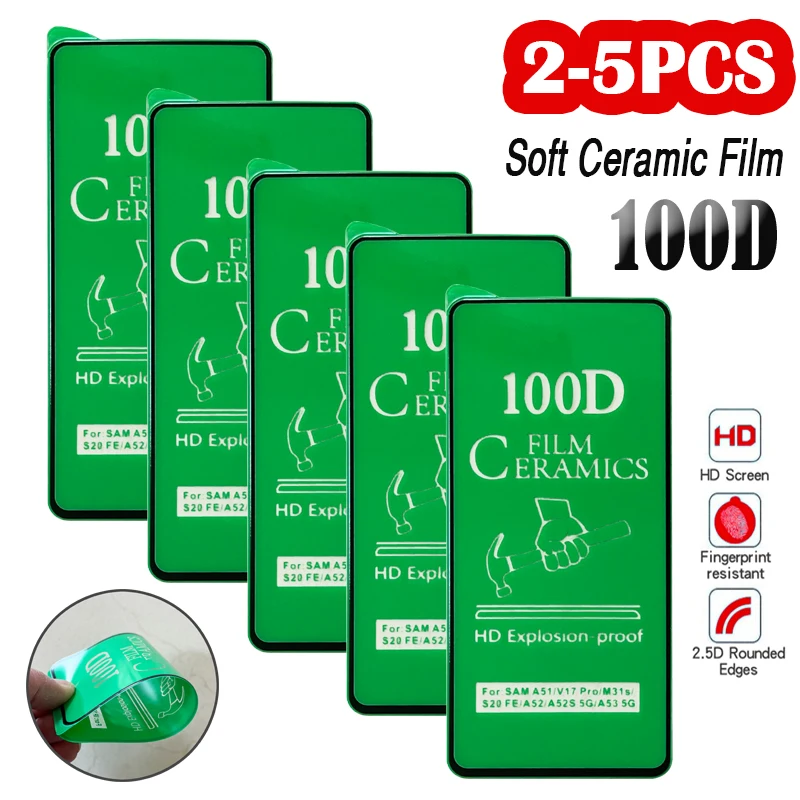 

2-5Pcs 100D Soft Ceramic Film For Samsung Galaxy A01 A11 A21 A31 A41 A51 A71 A81 A91 M11 M21S M31S M51 Screen Protector HD/Matte