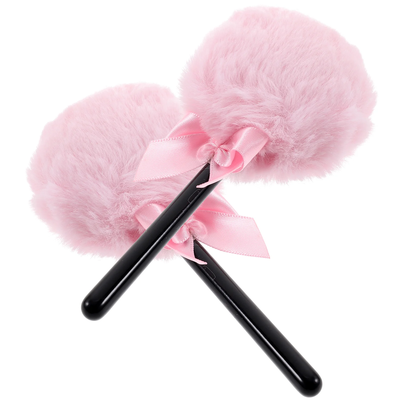 

2 Pcs Powder Puff Makeup Puffs Lollipop Women Supplies Loose Setting for Face Sponges