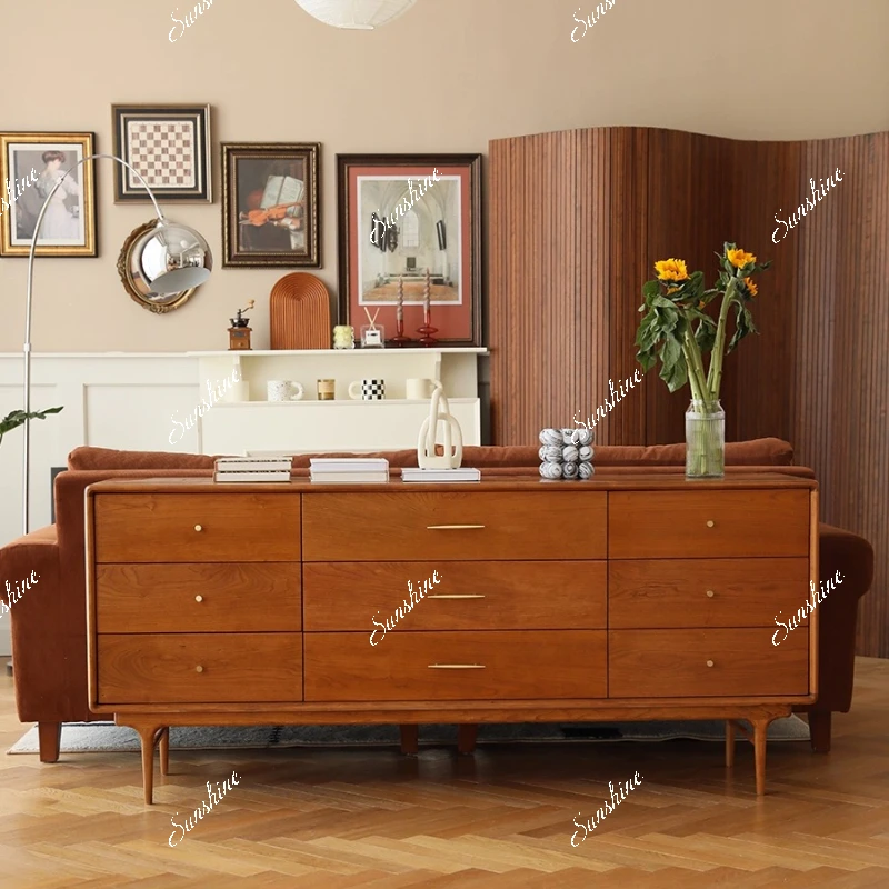 

French retro entrance storage cabinet bedroom light luxury simple locker