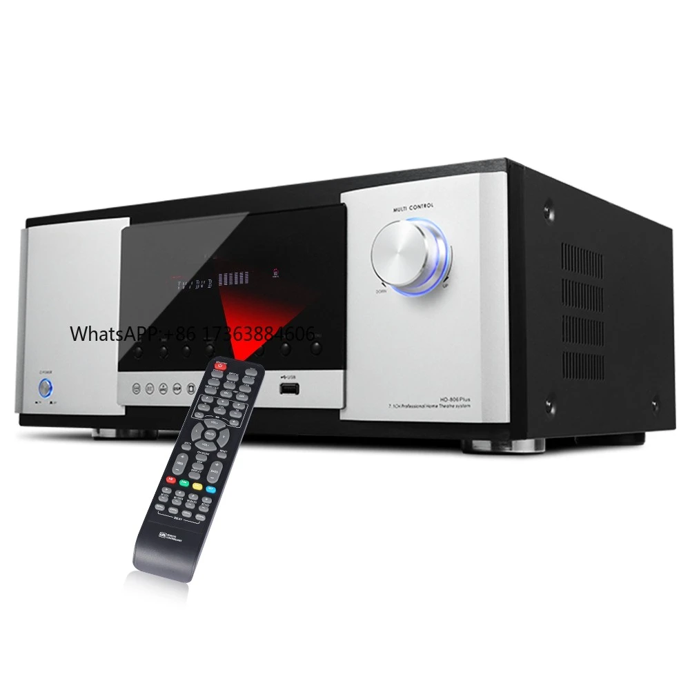 

2026 hot sellingHigh power 7.1 home theater amplifier DTS karaoke audio & video playback amplifier