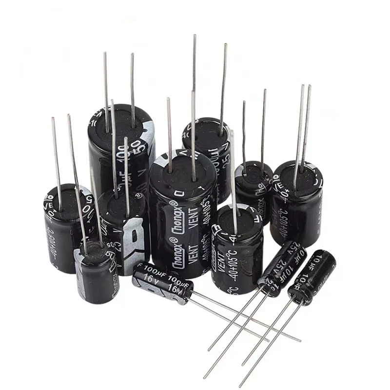 Aluminum electrolytic capacitor size，D6.3xL12mm 220uF ±20%  25V 5000Hrs@105℃