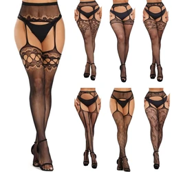 SIMPLEJWEL Fishnet Garter Belt Stocking Suspender Pantyhose Tights Thigh High Summer Sexy Hot