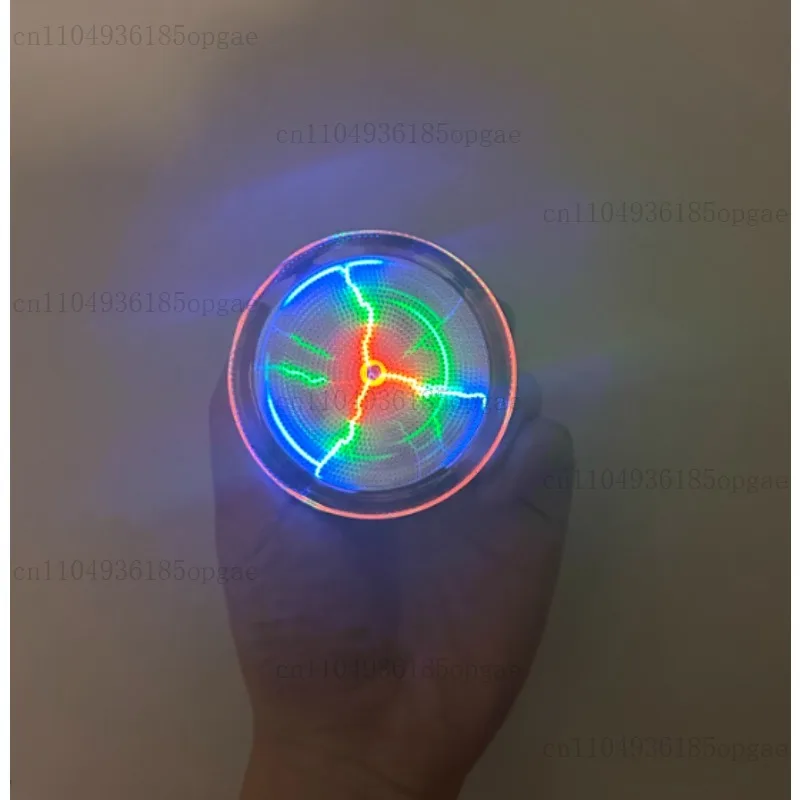 2.5" Plasma Lightning Disk - Battery Powered Sound-Activated Ion Lamp, Cool Night Running Accessory & Glow Decor