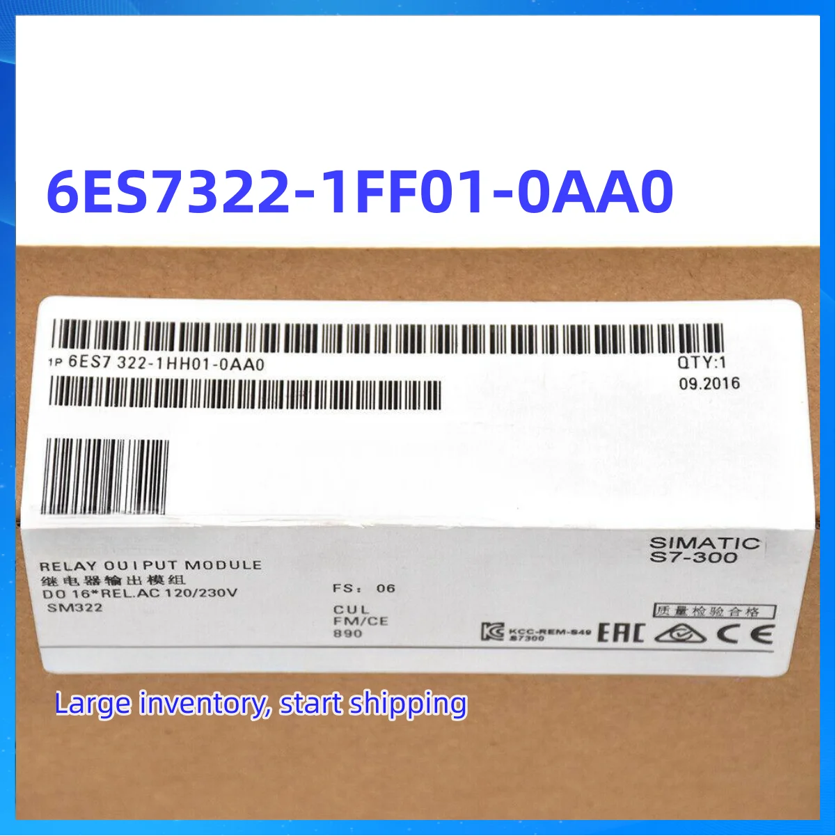 

New In Box 6ES7322-1FF01-0AA0