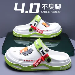 2025 men's slippers hole shoes boys beach shoes Eva light sandals home slippers summer outdoor wading sneakers non-slip shoes
