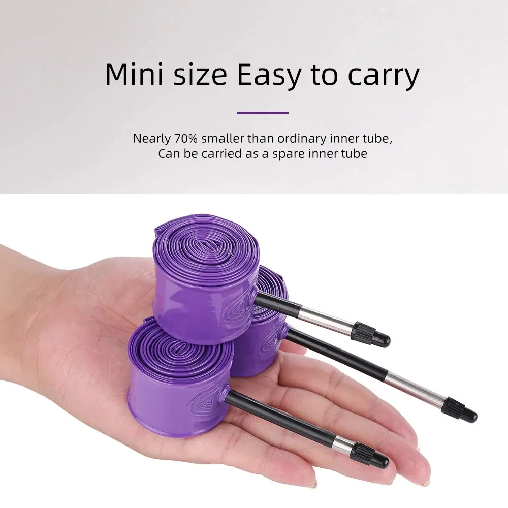 OFFBONDAGE 2PCS Ultralight 39g Bike Inner Tube 700CC Road Bicycle TPU Material Tire 65mm Length French Valve Bicycle Accessory