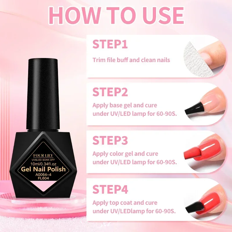 7-teiliges Set 10ml Einfarbiges UV-Gel Nagellack Set Macaron Nude Weinblau Lila Abziehbarer Maniküre-Gel DIY Salon Nagelkunst Zubehör – Detail 5