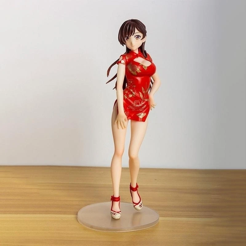 Anime Rental Girlfriend Figure Ichinose Cheongsam Girl Pvc Action Figure Toy Mizuhara Chizuru Collection Model Doll