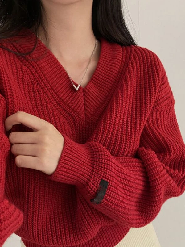 Rétro Chic femmes tricots v-ne Long Sve ort manteau Vintage Sle chaleur coupe confortable automne hiver Faion vêtements d'extérieur