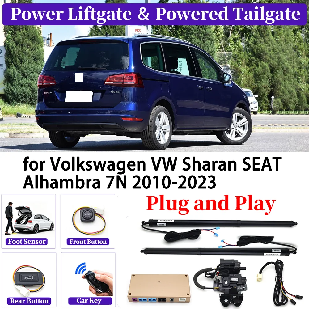 ل Volkswagen VW Sharan SEAT Alhambra 7N 2010-2023 ترقية مجموعة الباب الخلفي الكهربائي الأوتوماتيكي للسيارة نظام الباب الخلفي الذكي للسيارات #1