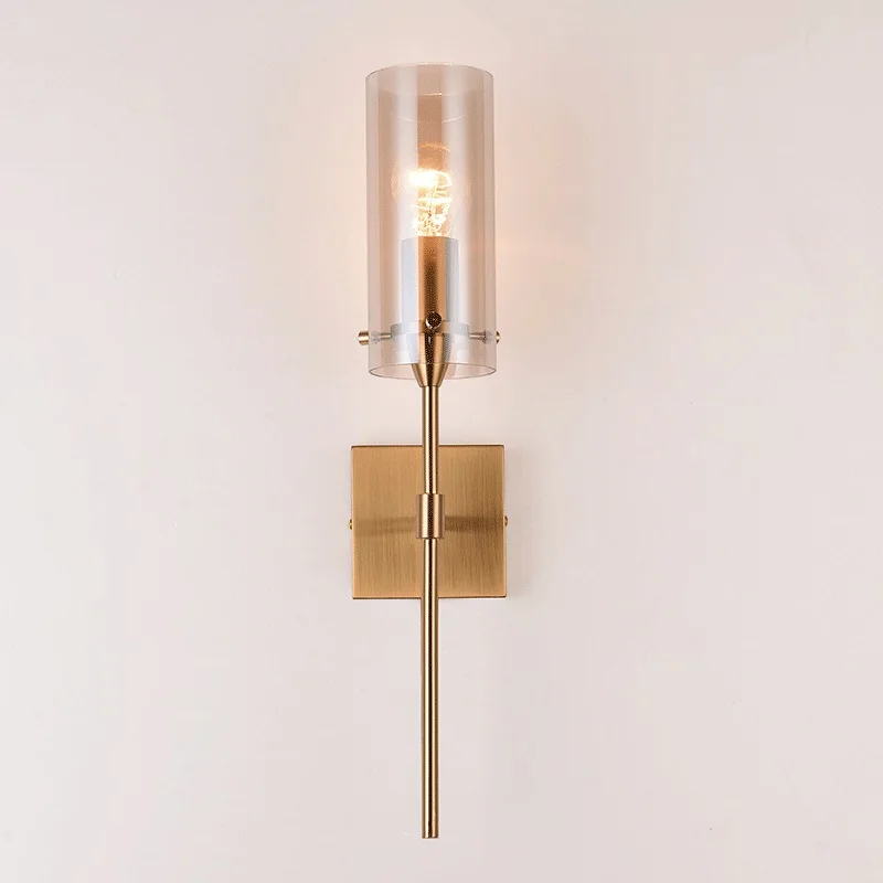 

Простой медный матовый настенный светильник для гостиной, настенный светильник для отеля, спальни, прикроватная лампа, зеркало для ванной комнаты, передняя лампа