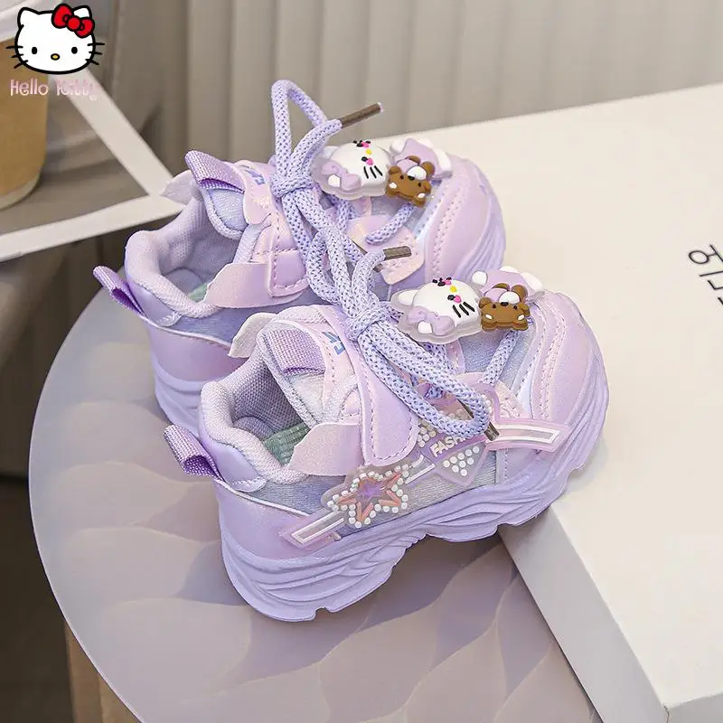 

Обувь для папы с героями мультфильмов в стиле аниме «Hello Kitty», дышащие кавайные универсальные кроссовки на мягкой подошве Sanrio, новая мода на весну и осень