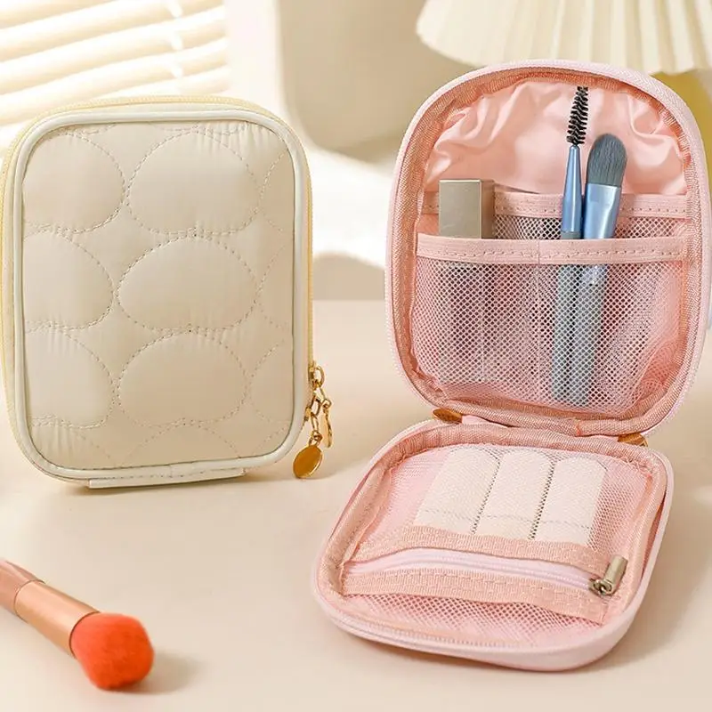 

Portable makeup bag with medical case, folding, wide zipper opening, first aid kit, outdoor travel bag, cosmetic bags