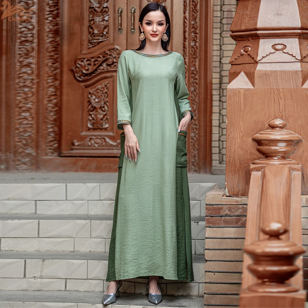 رمضان عيد قفطان فيستدوس عباية دامن دبي فساتين إسلامية طويلة أفريقية فاخرة للنساء رداء نسائي Musulmane Kebaya
