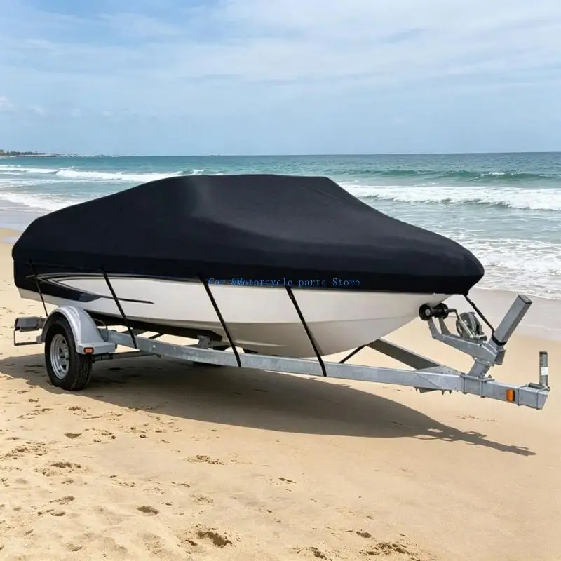 

Y9UC Waterproof V Boat Cover 210D Oxford Fabric For 20 To 22FT Yacht