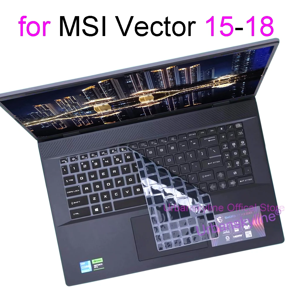 Keyboard Cover for MSI Vector 18 A18 HX 16 17 A9W AI A2XW A14 GP66 GP76 Silicone TPU Clear Protector Skin Case Accessories
