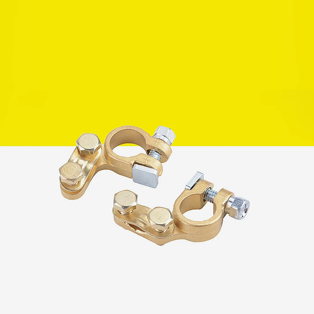 

1 пара универсальных клеммных зажимов из чистой латуни для улучшения старта в холодную погоду для легковых и грузовых автомобилей