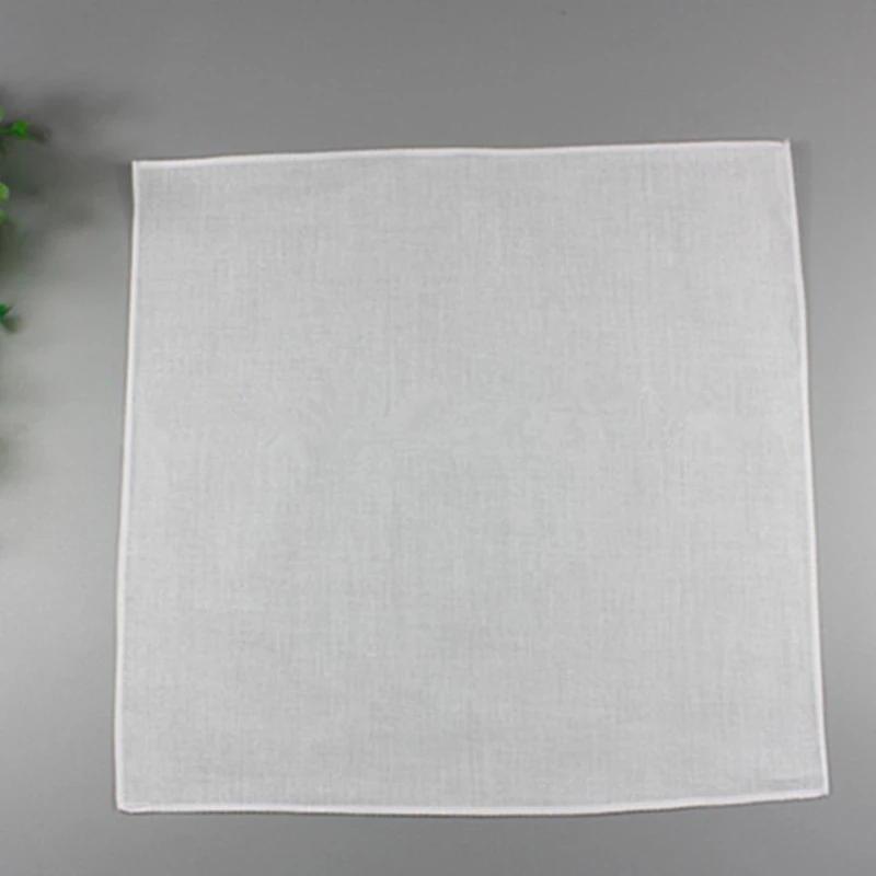 Pañuelo blanco para mujer, pañuelos bordados, pañuelo cuadrado algodón y lavable