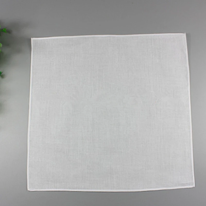 White Cotton Embroidery Handkerchief, Soft Washable Gift