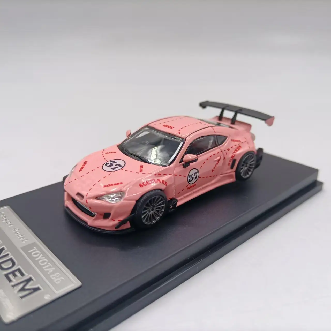 Diecast 1:64 Scale Toyota 86 Rocket Rabbit 37 Alloy Car Model Collectible Toy Gift Souvenir Display Ornament