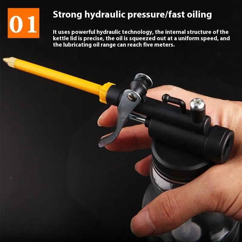 1 Piece 250ml 350ml Transparent Plastic High Pressure Oil Can Oiler Lubrication Machine Pump Grease Gun