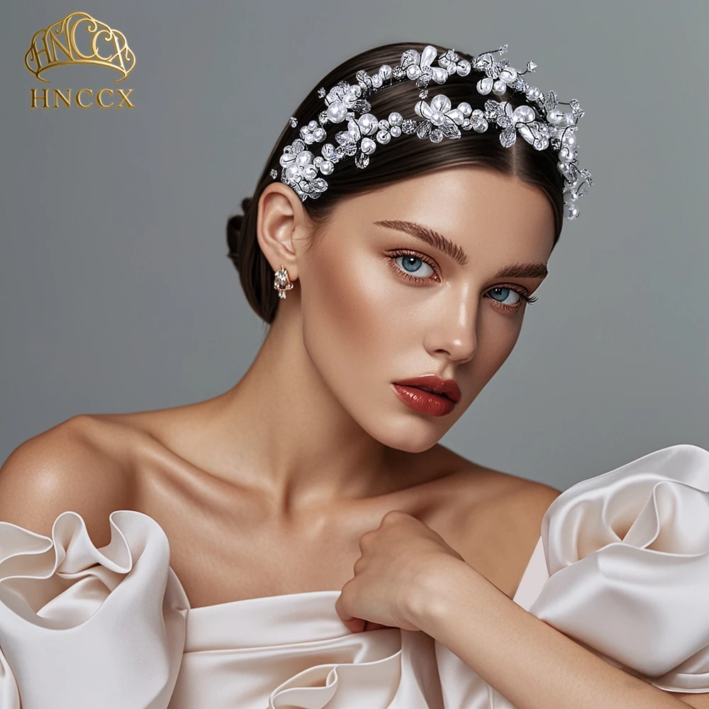 hnccx-高級二層パール花嫁ヘアフープクリスタルウェディングヘッドバンド手作りパーティーヘッドピースヘアアクセサリー-a99