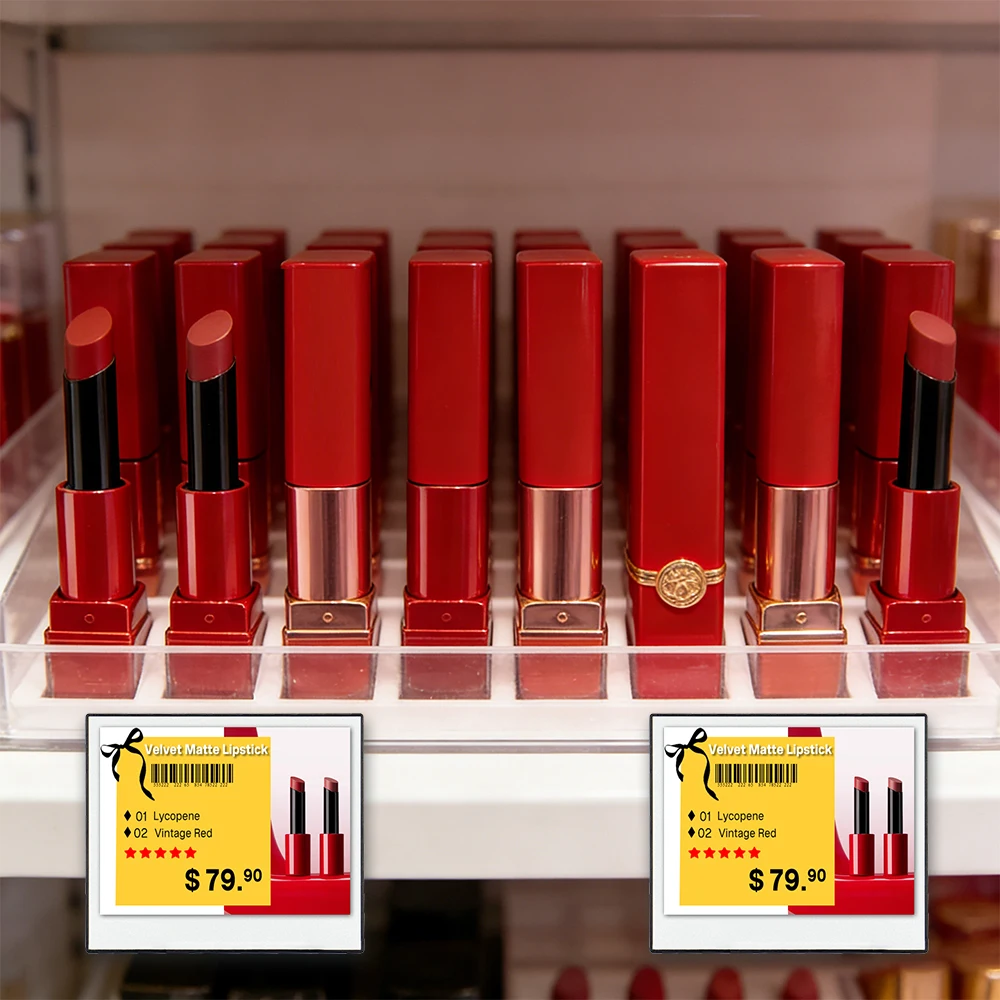 

Электронная этикетка EZ Sign NFC EPD с 4-цветным дисплеем, серебристый корпус, ультратонкая, умная ESL-метка