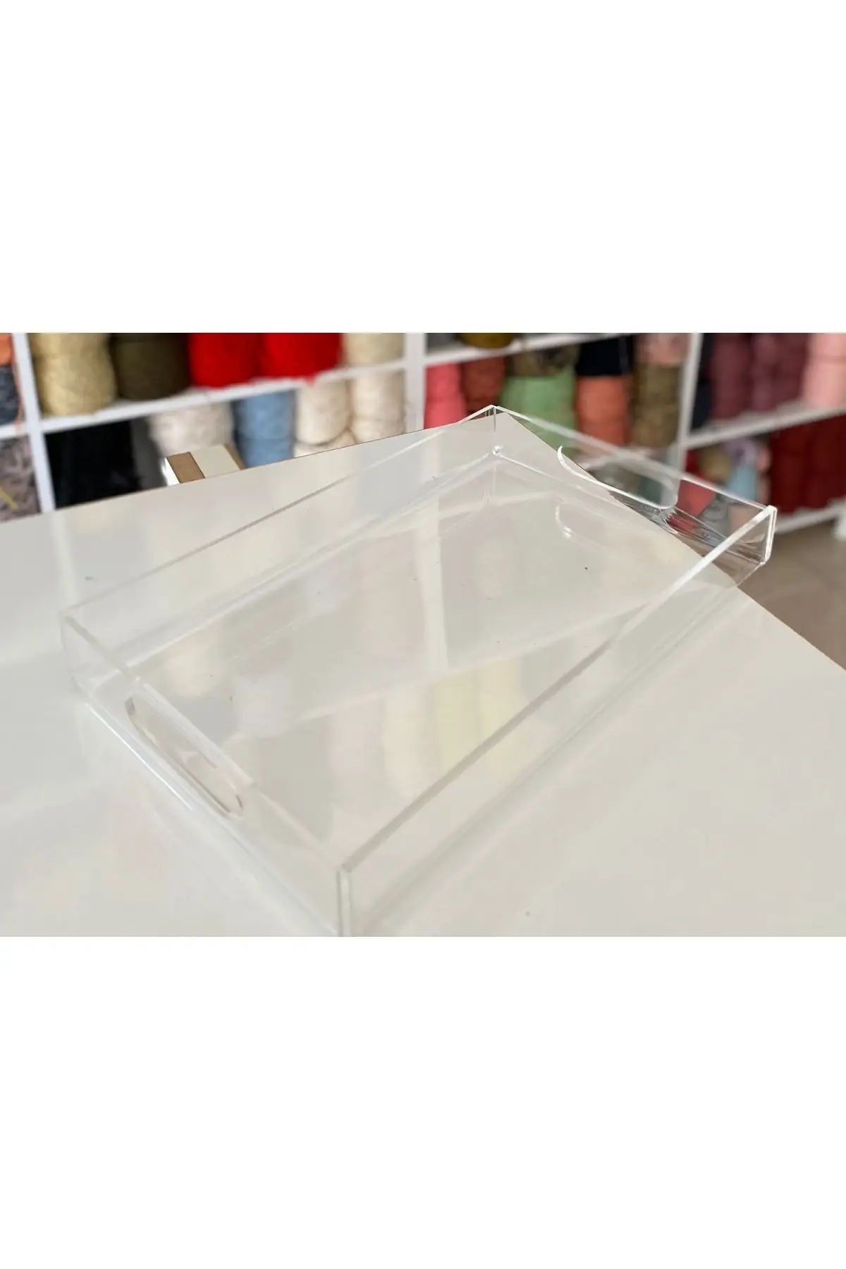 

Ozmrt 2 pcs plexiglass decorative presentation tray (14 Cm-22 Cm total 2 pcs product) luxury 2022 tray Tea tray Tea tray