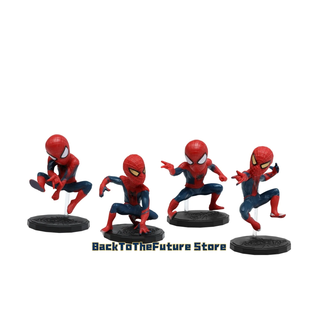 Hasbro Marvel Spider Man Superhero Spiderman 4pcs/Set 6-8cm Action Figure Anime Doll Collection Mini Toys Model Children Gift