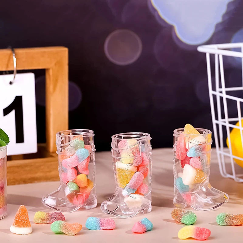 10 قطعة راعية البقر الصغيرة التمهيد النار كوب البلاستيك الوردي الأبيض البني العازبة الإبداعية ديكور الاطفال عيد ميلاد شرب زجاجة هدايا الحفلات