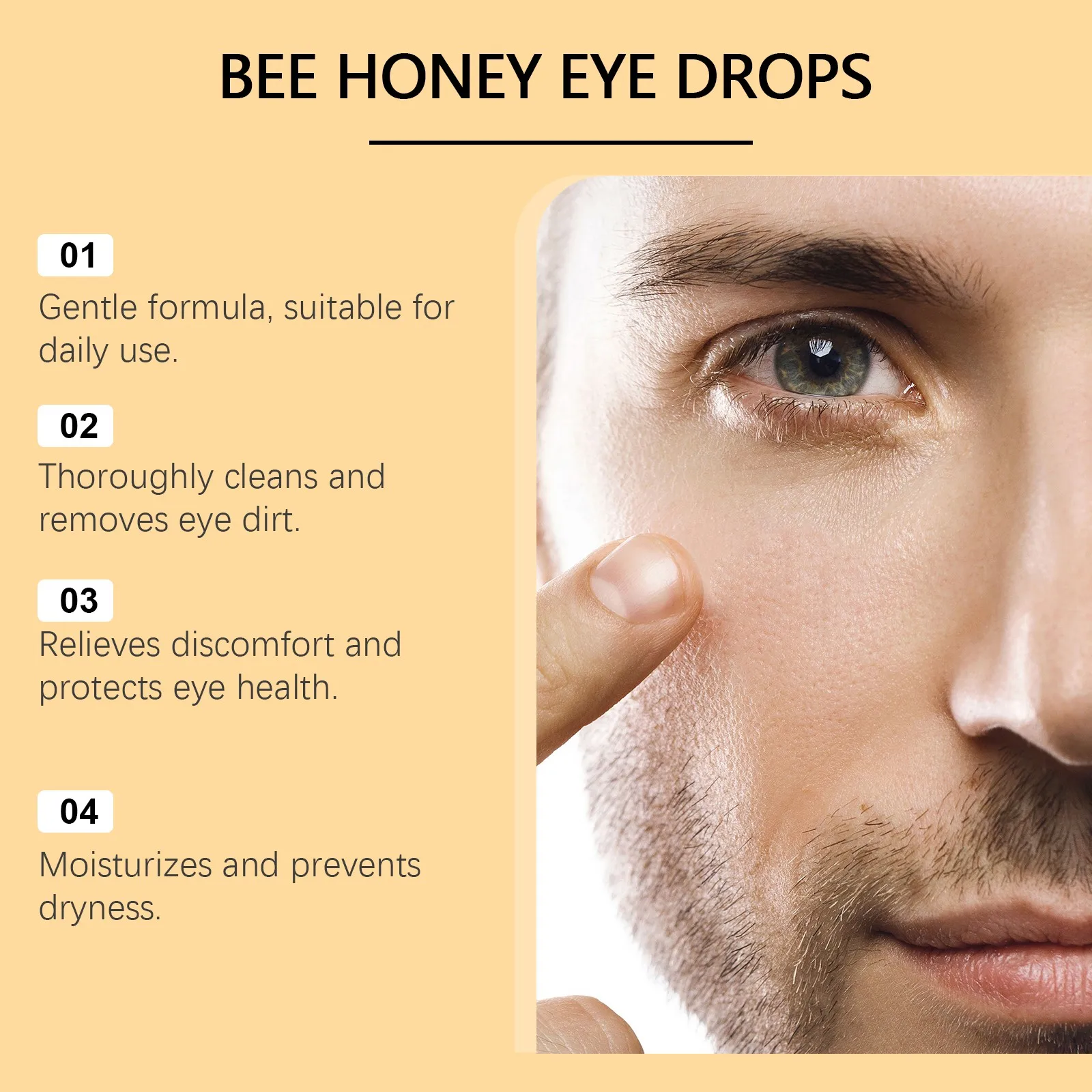 Honey For Eye, Honey Eye Drops, Bee Honey For Eye, Stingless Bee Honey Eye Drops（50ml）