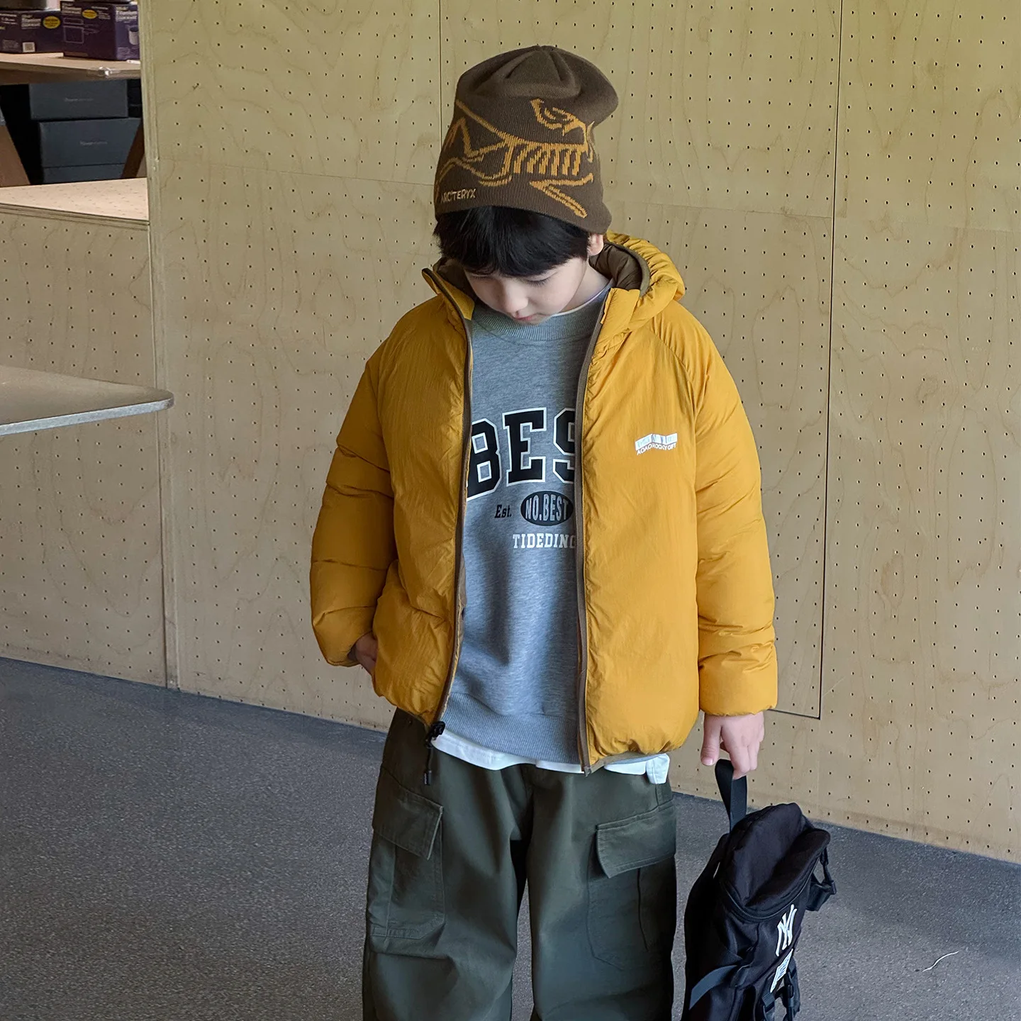 

Детская одежда, зимние пальто, новое модное двустороннее теплое толстое детское хлопковое пальто с принтом и капюшоном для уличной одежды