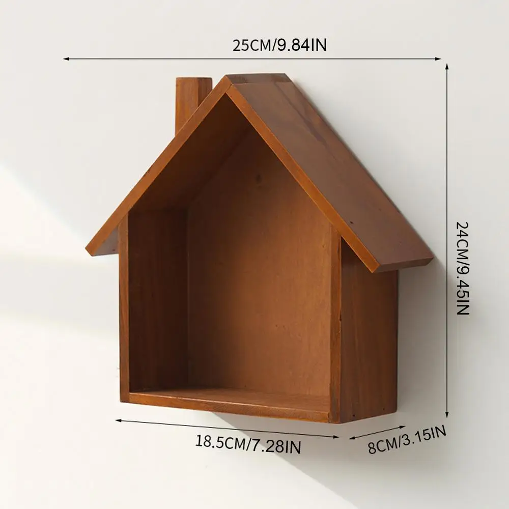 Armoire de rangement murale en bois rustique, en forme de maison, jolie petite pépinière, décor d'ét