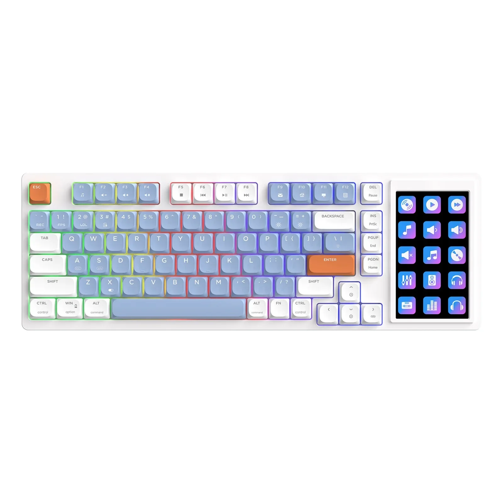 

customizable items Ajazz AKP815 75% Gasket-mounted Low-profile Mechanical Keyboard with Customizable Touch Screen keyboard rgb