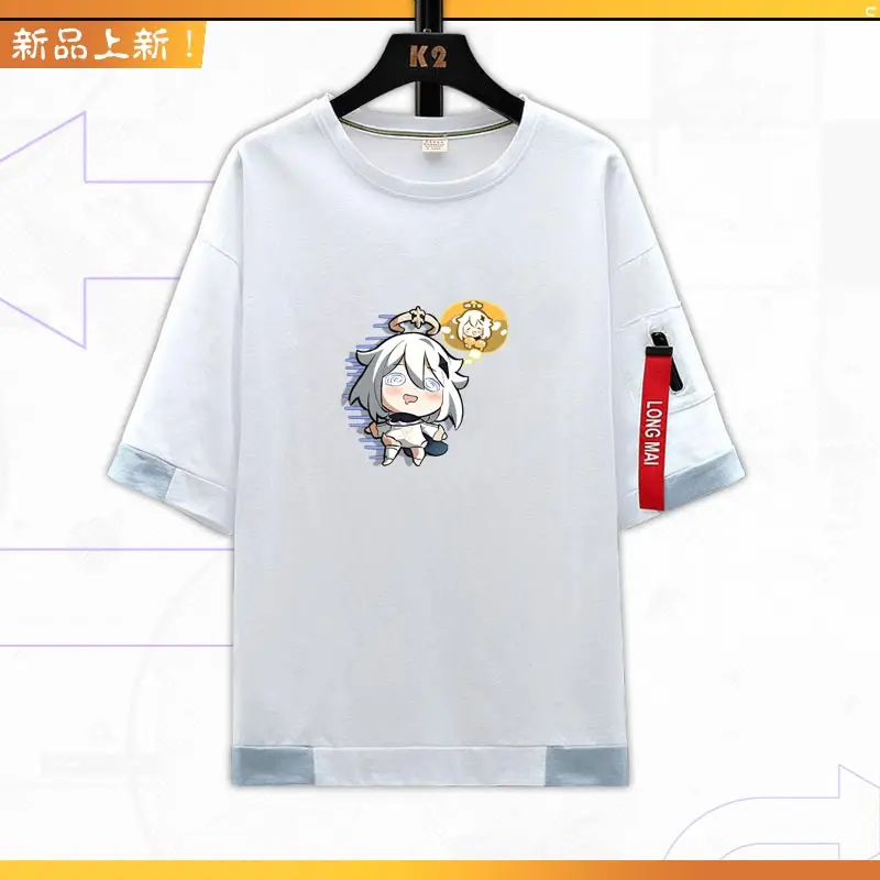 Neues Spiel Genshin Impact Paimon T-Shirt Frauen Kawaii Tops klassische Spiele Charakter Grafik druck Tops Cartoon Streetwear T-Shirt