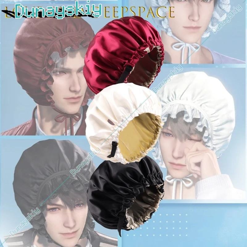 

Love And Deepspace Male Lead Two Tone Silk Night Cap Cosplay Anime Game Sleep Hat Halloween Luxury Two Tone